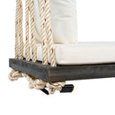 TOPMAX Patio Wooden Swing Chair
