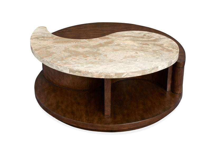 McPherson - Round Cocktail Table With Casters - Burnt Umber, photo 3 of 7
