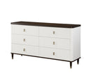 Carena Dresser with Jewelry Tray - White / Walnut by HouseOfZazla
