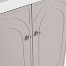 Contemporary Freestanding Bathroom Vanity With Resin Sink & Soft-Close Cabinet Doors by HouseOfZazla