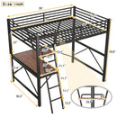 Loft Bed With Desk And Shelf, Modern Design