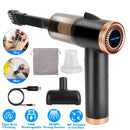 3 In 1 Cordless Handheld Vacuum Cleaner with Searchlight 120W 9000PA Portable Foldable Rechargeable Vacuum Car Home Duster with Brush Nozzle Long Nozz