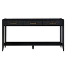 U_STYLE 60" Painted Console Table with 3 Drawers