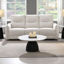 Lalisa - Power Motion Sofa With USB Port - Cream Chenille by Unique Piece Furniture