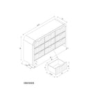 Beverly - Dresser With LED Light, Edge Pulls - White / Black by Unique Piece Furniture