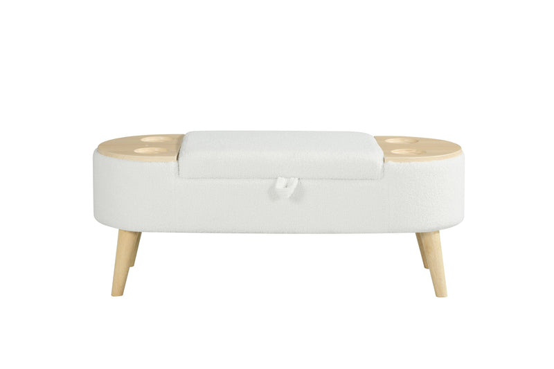 Walker Edison | Teddy Oval Ottoman Storage Bench