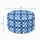 2 Pack Outdoor Inflatable Ottoman with Carry Handle