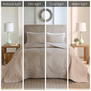 3 Piece Reversible Bedspread Set Khaki Full/Queen