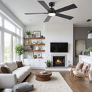 Reversible Motor Integrated LED Dimmable Ceiling Fan With Light by Unique Piece Furniture