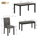 Modern Dining Table Set With Upholstered Chairs For Dining Room by Unique Piece Furniture