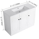 Contemporary Freestanding Bathroom Vanity With Resin Sink & Soft-Close Cabinet Doors by Unique Piece Furniture