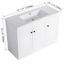 Contemporary Freestanding Bathroom Vanity With Resin Sink & Soft-Close Cabinet Doors by Unique Piece Furniture