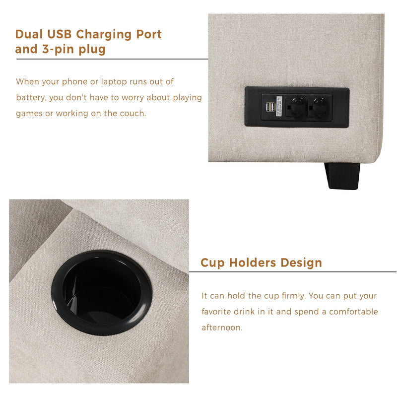 87.4" Sleeper Sofa Bed, 2 in 1 Pull Out sofa bed L Shape Couch with Storage Ottoman for Living Room, Bedroom Couch and Small Apartment, Beige