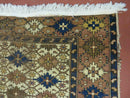 4' X 5' Antique Handmade Caucasian Kazak Shirvan Wool Rug Snow Flakes
