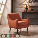 Accent Chair Upholstered With Legs - Burnt Orange by HouseOfZazla