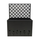 Tall Metal Planter Raised Garden Bed with Trellis by HouseOfZazla