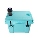 25QT Portable Cooler, Insulated Hard Cooler with Bottle Opener and Cup Holder by HouseOfZazla