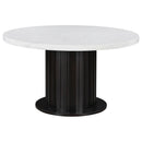 Sherry - 5 Piece Round Dining Table Set With Linen Like Upholstered Chairs - Sand by HouseOfZazla