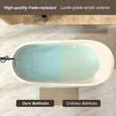 Special-Shaped Freestanding Slipper Bathtub, Overflow & Pop Up Drain