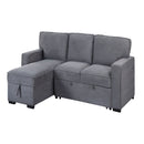 Territory - Pull Out Sofa Bed With Design - Dark Gray by HouseOfZazla