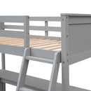 Loft Bed With Shelves With Desk by HouseOfZazla