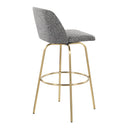 Toriano - Contemporary Fixed Height Barstool With Swivel With Round Footrest (Set of 2) by HouseOfZazla