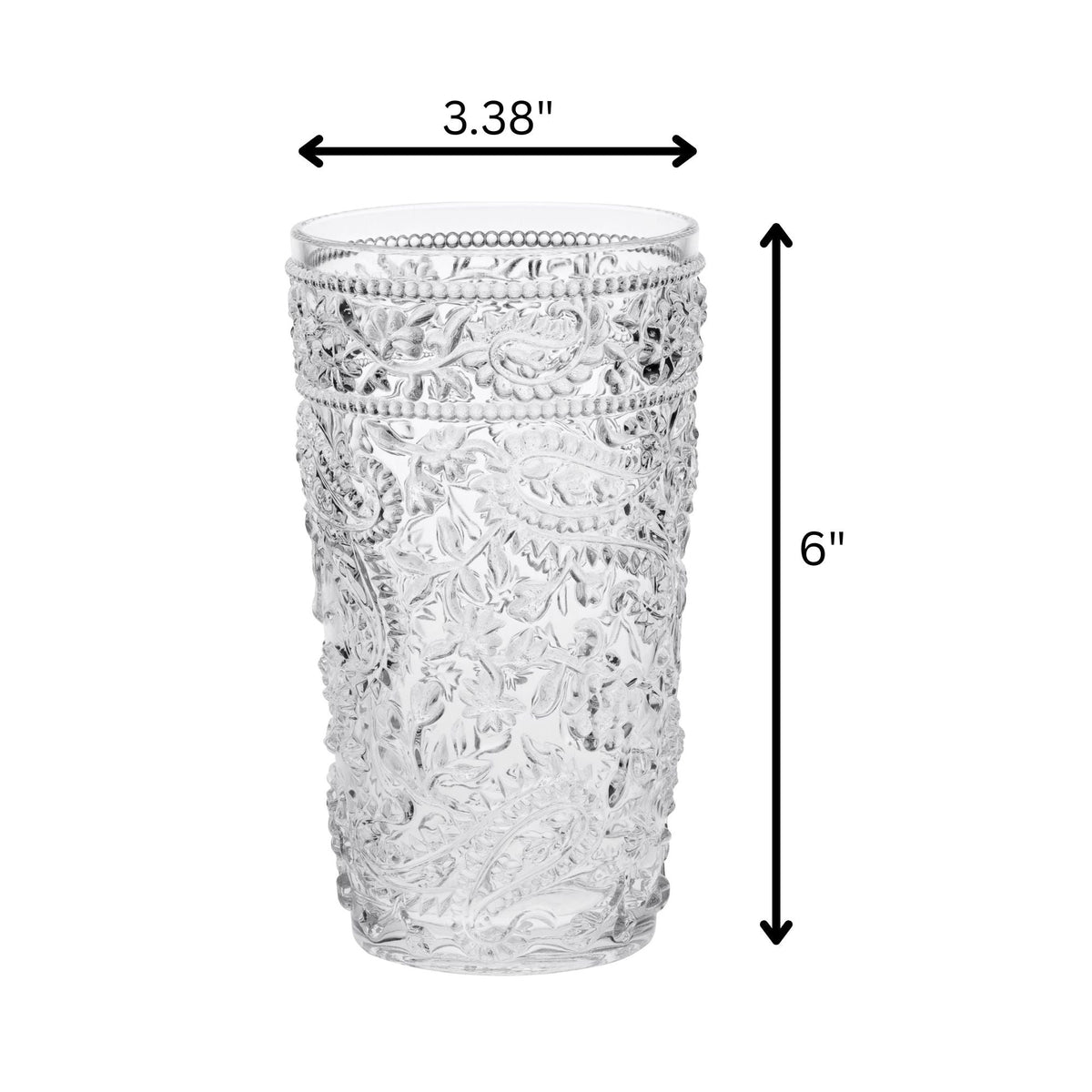 Paisley Style Acrylic Hi Ball Glasses (Set of 4), photo 4 of 10