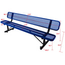6' Outdoor Steel Bench With Backrest by Unique Piece Furniture