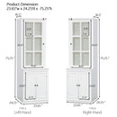 Retro Style Hutch Cabinet With Glass Door, China Cabinet For Home