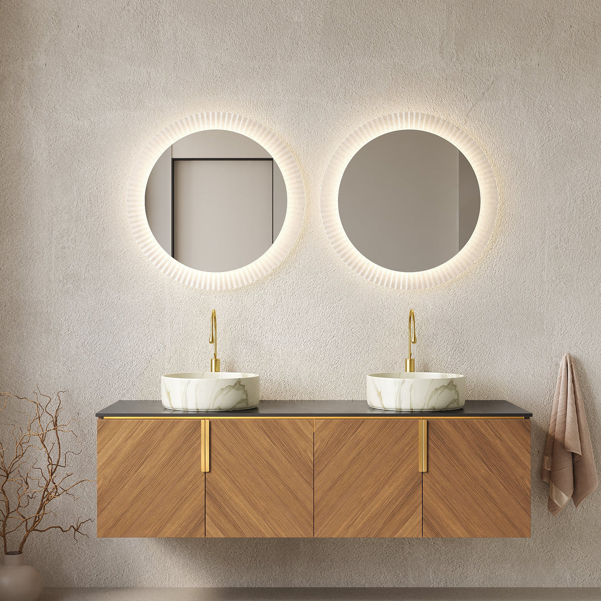 Arai 60" Bathroom Vanity & Sinks, photo 2 of 10