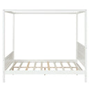 Canopy Platform Bed With Headboard And Footboard, Slat Support Leg by HouseOfZazla