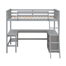 Loft Bed With Shelves With Desk by HouseOfZazla