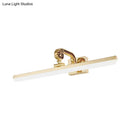 GobekUsa 16"/21.5" Modern LED Vanity Lighting - Ultra-Thin Golden Metal & Acrylic Wall Mounted Light