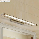 GobekUsa 16"/21" Tubed Vanity Light Fixture in Bronze with LED Metal and Acrylic Design – Warm/White Lighting