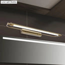 GobekUsa 16"/21" Tubed Vanity Light Fixture in Bronze with LED Metal and Acrylic Design – Warm/White Lighting