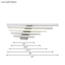 GobekUsa 16"/31.5"/47" W Acrylic Straight Vanity Lamp - Sleek Chrome LED Wall Mount Light Fixture