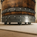 Whiskey & Wine Barrel Dining Set — Convertible Table, 6 Chairs, Removable Top