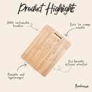 16" Bamboo Cutting Board with Handle by Bamboo Switch