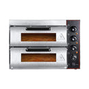 16-Inch Commercial Stainless Steel Double Deck 3000W 110V Electric Pizza Oven (SAK85429) by SAKSBY WHOLESALE