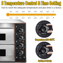 16-Inch Commercial Stainless Steel Double Deck 3000W 110V Electric Pizza Oven (SAK85429) by SAKSBY WHOLESALE