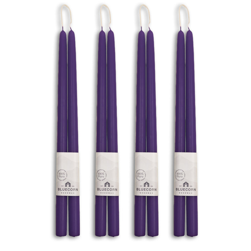 Hand-Dipped Beeswax Taper Candles - Bulk 4-Pair Bundle