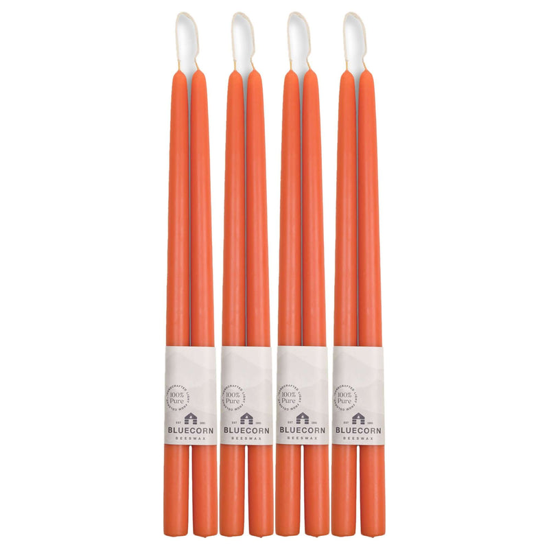 Hand-Dipped Beeswax Taper Candles - Bulk 4-Pair Bundle