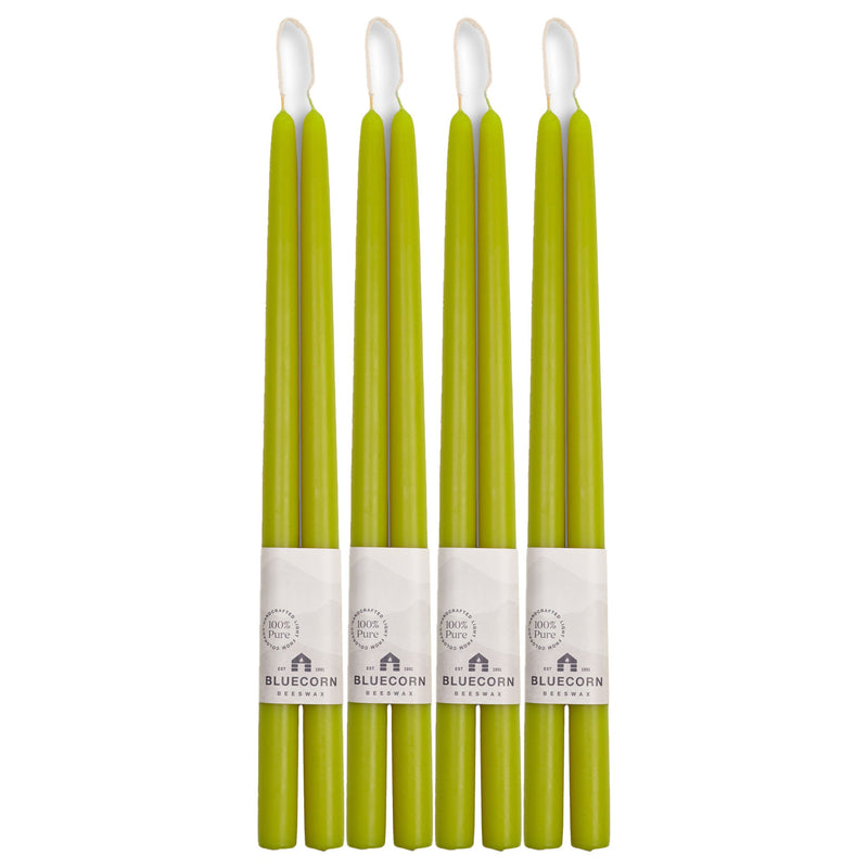 Hand-Dipped Beeswax Taper Candles - Bulk 4-Pair Bundle