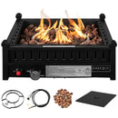 16.5 Inch Tabletop Propane Fire Pit with Simple Ignition System-Black by LJGDeals