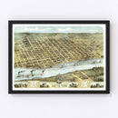 Vintage Map of Little Rock, Arkansas 1871