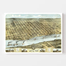 Vintage Map of Little Rock, Arkansas 1871