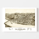 Vintage Map of Van Buren, Arkansas 1888