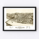 Vintage Map of Van Buren, Arkansas 1888