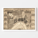 Vintage Map of New Orleans, Louisiana 1817