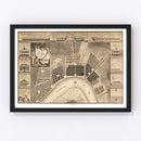 Vintage Map of New Orleans, Louisiana 1817